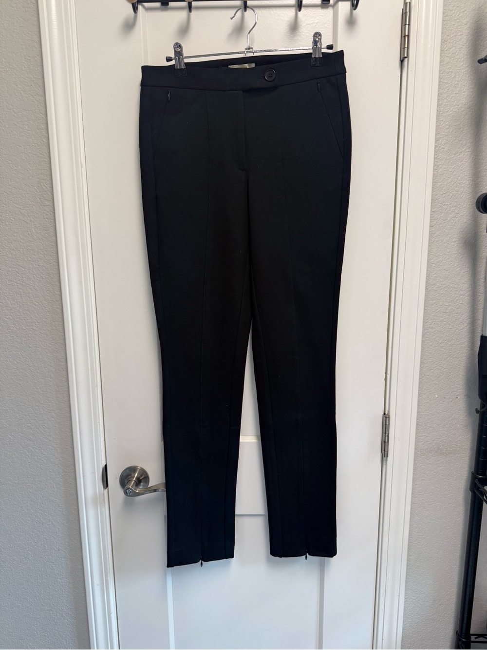 Anthropologie Maeve Black Straight-Leg Tailored Pants